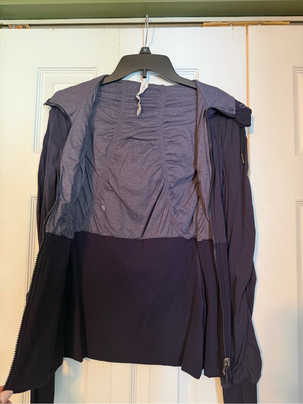 Lululemon purple/dark purple reversible zip up sz 6